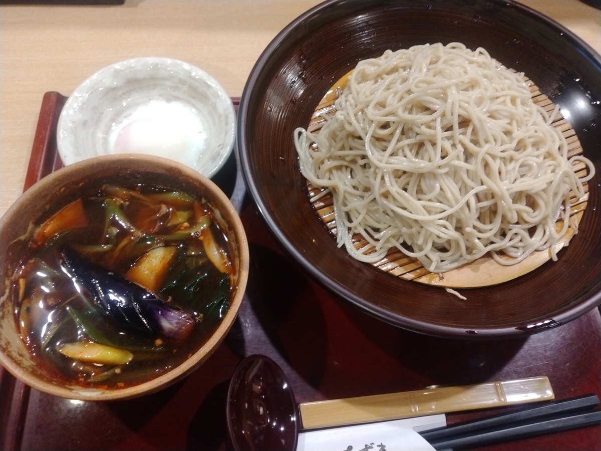 辛ネギ香味つけそば（生そばあずま）