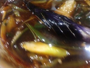 辛ネギ香味つけそば（生そばあずま）