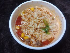 あっさりおいしいカップヌードルチリトマト（日清）