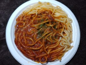 spa王喫茶店のミートソース大盛り（日清）