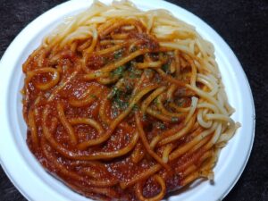 spa王喫茶店のミートソース大盛り（日清）