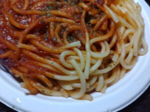 spa王喫茶店のミートソース大盛り（日清）