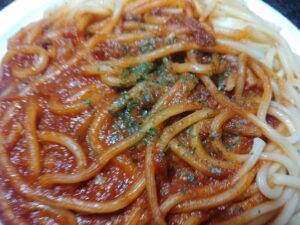 spa王喫茶店のミートソース大盛り（日清）