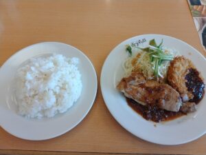 ガーリックチキンステーキ＆ポテトコロッケ