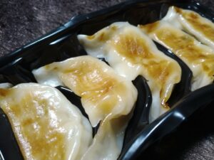 レンジで焼目付き餃子